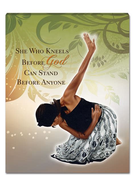 She Who Kneels: African-American Canvas Wall Hanging | The Black Art Depot