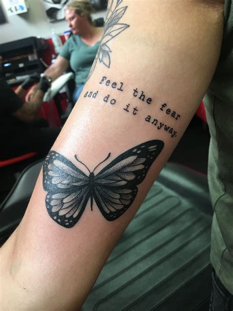 Butterfly and quote tattoo Arm tattoo | Butterfly quote tattoo, Tattoo ...