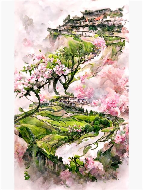 "Watercolor Painting of Sakura Tree #2 | AI Art" Sticker for Sale by aiart0711 | Redbubble