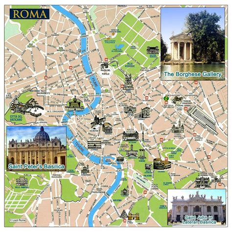 Tourist map of Rome city | Rome | Italy | Europe | Mapsland | Maps of the World