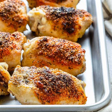 Crispy Baked Chicken Thighs - Bake. Eat. Repeat.