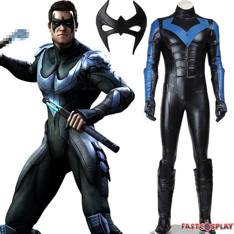 Arkham City Nightwing Cosplay Costumes Outfit