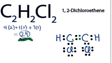 C2H2Cl2 Lewis Structure: How to Draw the Lewis Structure for C2H2Cl2. - YouTube