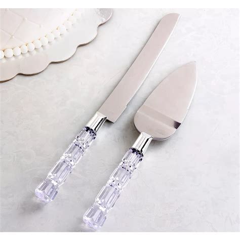 Crystal Wedding Cake Knife & Server Set | Party City