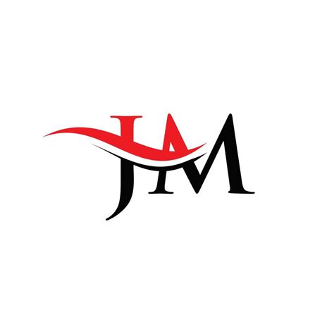 JM Logo design vector. Swoosh letter JM logo design 17302257 Vector Art ...