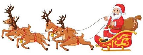 Santa In His Sleigh Clipart