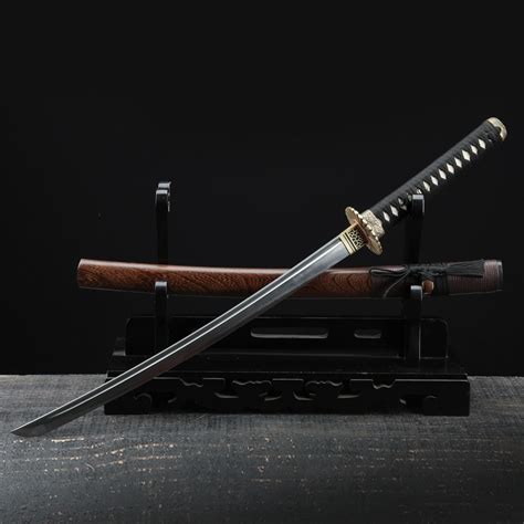 Handmade Damascus Steel Japanese Samurai Swords Wakizashi With Rosewood ...