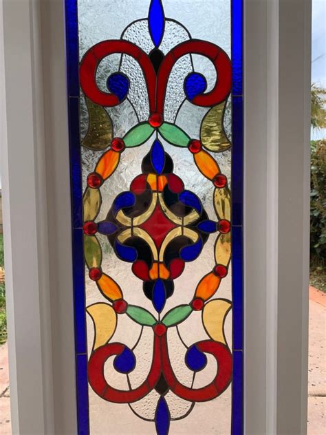 Decorative! Victorian Stained Glass Window (Insulated In Tempered Glass & Vinyl Framed)