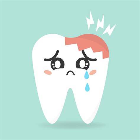 Vector cartoon sick tooth. Decay and destroy tooth. | Unique Smiles Dental Practice