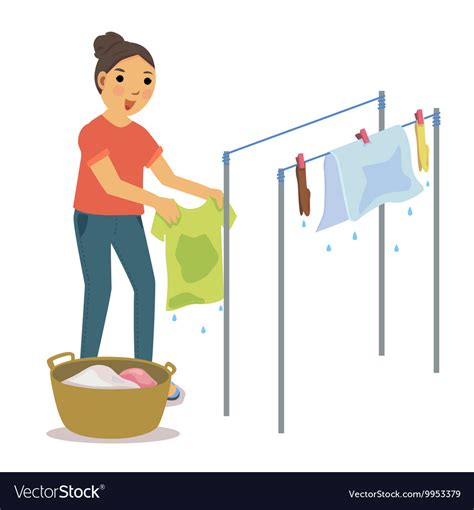 Dry clothes Royalty Free Vector Image - VectorStock