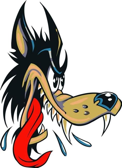 Big Bad Wolf Decal | Cartoon wolf, Pinstripe art, Bad wolf