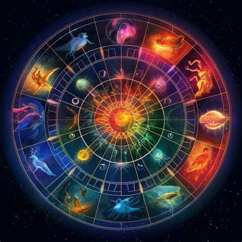 Premium AI Image | zodiac symbols wheel