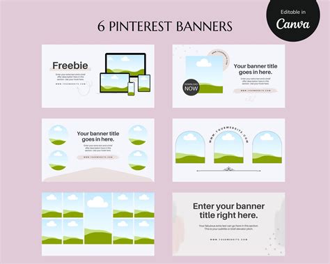 Pinterest Banner Templates | Social Media Templates ~ Creative Market