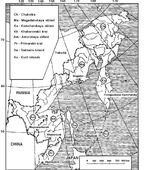 Map of the Russian Far East. | Download Scientific Diagram