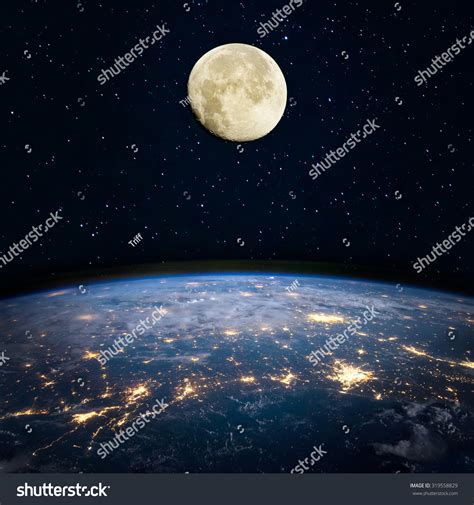 Earth Moon Star Elements This Image Stock Photo 319558829 | Shutterstock