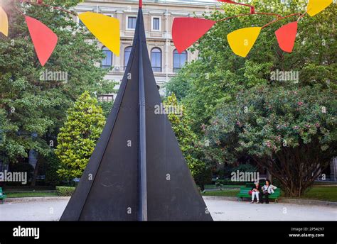 Carmen sculpture by Alexander Calder, in Sabatini garden of Reina Sofia National Art Museum ...