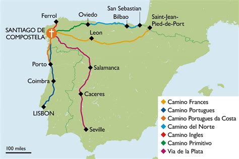 Camino de santiago map - nudelader