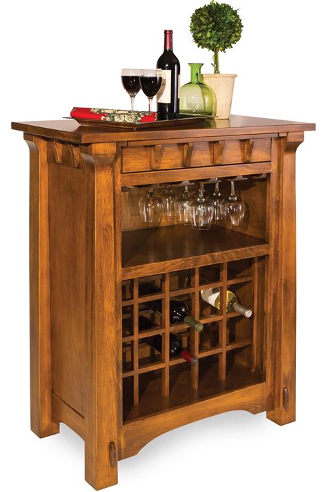 Manitoba Wine Cabinet | Amish Solid Wood Cabinets | Kvadro Furniture