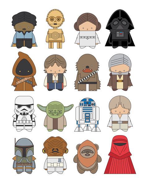 Star Wars All Characters - Etsy