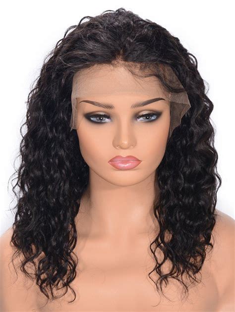 [41% OFF] Free Part Curly Lace Front Real Human Hair Wig | Rosegal