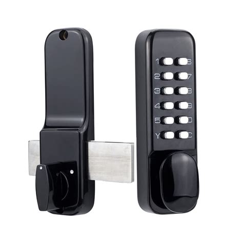 CODACE 100% Mechanical Keyless Entry Door Lock with Keypad Door Knob, Waterproof Keypad Deadbolt ...