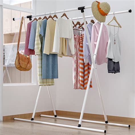 Bearing 110lbs Heavy Duty Adjustable Commercial Garment Clothes Rack Clothing Hanging Rack ...