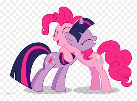 Twilight Sparkle And Pinkie Pie Hugs