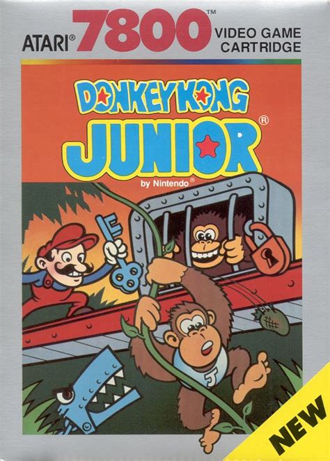 Donkey Kong Junior (1988) Atari 7800 box cover art - MobyGames