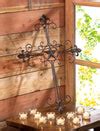 Wrought Iron Fleur De Lis Wall Cross