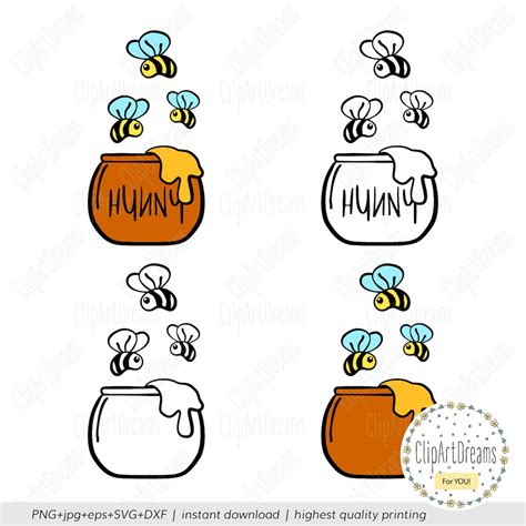 Bee svg Honey Pot svg Winnie the Pooh SVG Hunny Winnie the | Etsy