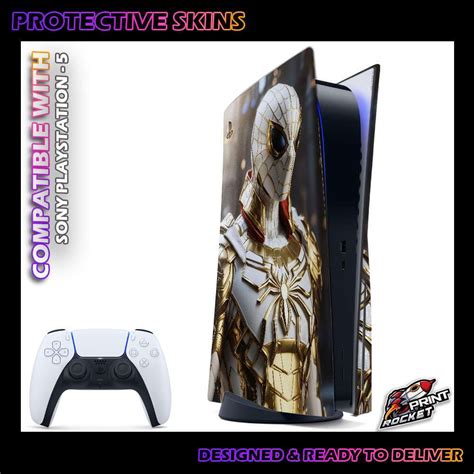 Sony Playstation 5 Skin Spider Man White - Print Rocket - Online Digital Printers