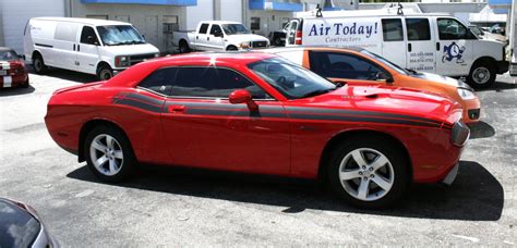 Dodge Challenger R/T Side Racing Stripes by 3M CERTIFIED Car Wrap Solutions in Fort Lauderdale ...