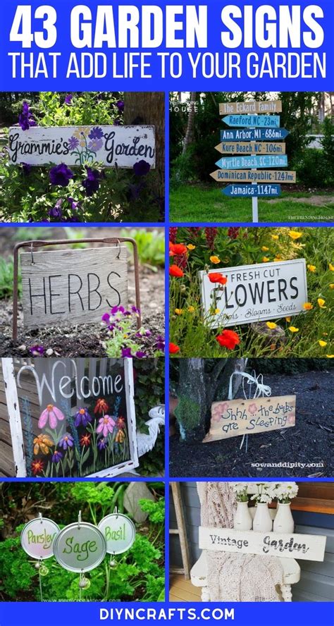 43 DIY Garden Signs to Beautify and Decorate Your Garden - DIY & Crafts