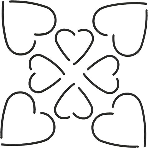 Amazon.com: Quilting Creations Heart Design Quilt Stencil, 4-1/2 x 4-1/2"