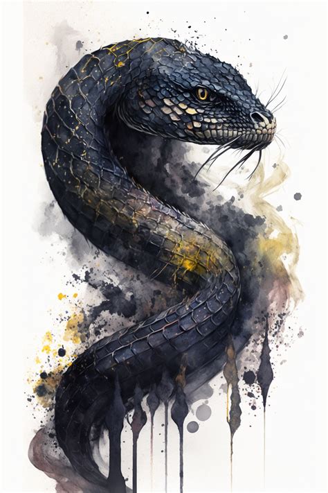 Watercolor Snake Poster Animal Wall Art Reptile Digital Print - Etsy