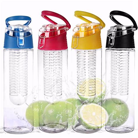 Water Infuser Bottle (800 ml): Fruit Infused Water Bottle for Detox