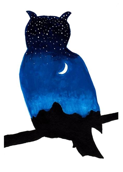 Owl Silhouette Watercolor painting Clip art - owl png download - 500*702 - Free Transparent Owl ...