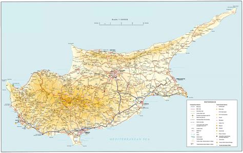 Cyprus tourist map with cities - Ontheworldmap.com