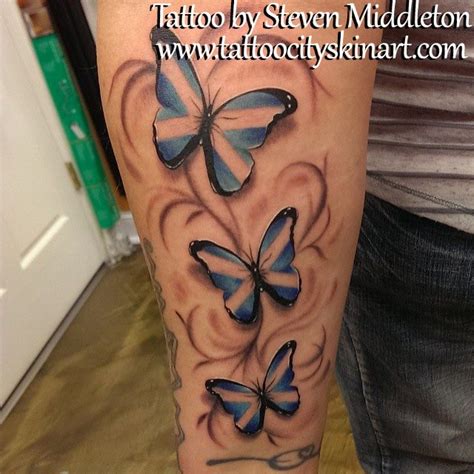 Butterfly Scottish Flag Tattoo - Beautiful Nationality Ink