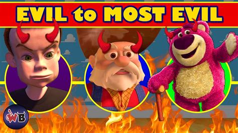 Toy Story Villains: Evil to Most Evil 🧸 - YouTube