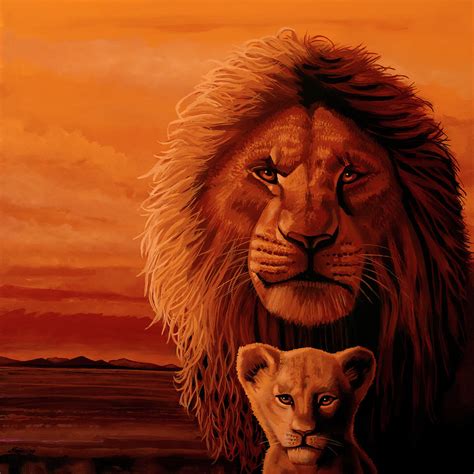 The Lion King Painting Painting by Paul Meijering - Pixels