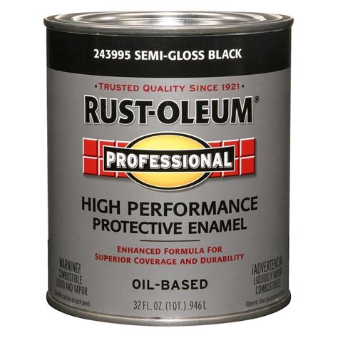 Rust-Oleum Professional Black/Semi-Gloss Semi-Gloss Enamel Interior ...