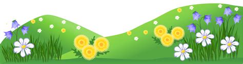 Grass Ground with Flowers Clipart