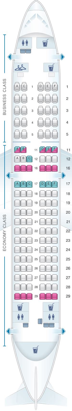 Seat Map South African Airways Airbus A319 100 | SeatMaestro