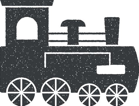 Steam locomotive vector icon illustration with stamp effect 38035840 ...