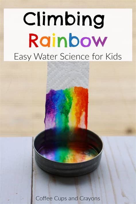 Climbing Rainbow Science Experiment - Coffee Cups and Crayons