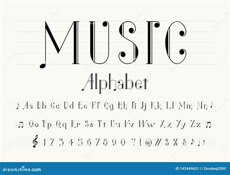 Music Font Cartoon Vector | CartoonDealer.com #143469621