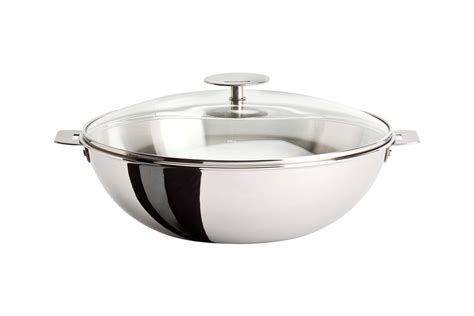 Cristel Casteline Stainless Steel 4 qt Wok w/Glass Lid - Walmart.com