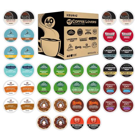 Coffee Lovers' Collection Variety Pack Keurig K-Cup Pod Sampler, 40 ...