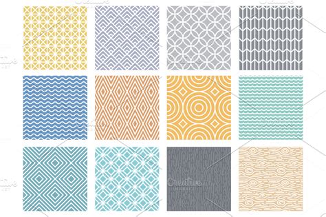 Linear patterns and frames | Illustrator Graphics ~ Creative Market